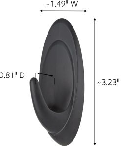 Alternative view of Command Outdoor Medium Slate Terrace Hooks with Foam Strips. 2 Hooks. 4 Strips