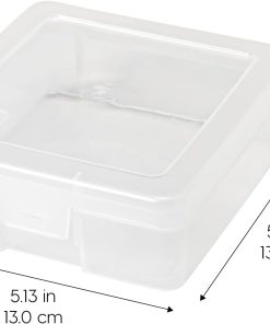 Alternative view of IRIS USA Clear Storage Cases. 10-Pack. |Made in USA|. Plastic Bead Organizing Containers with Snap Lid for Arts. Crafts. Ephemera. Stickers. & Dance Cheer. Clear - Small